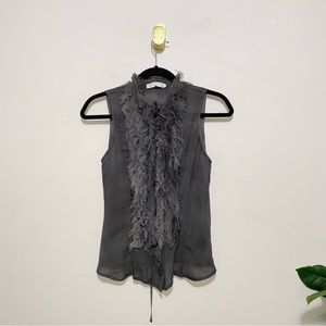 Anne Fontaine Gray Sleeveless Blouse